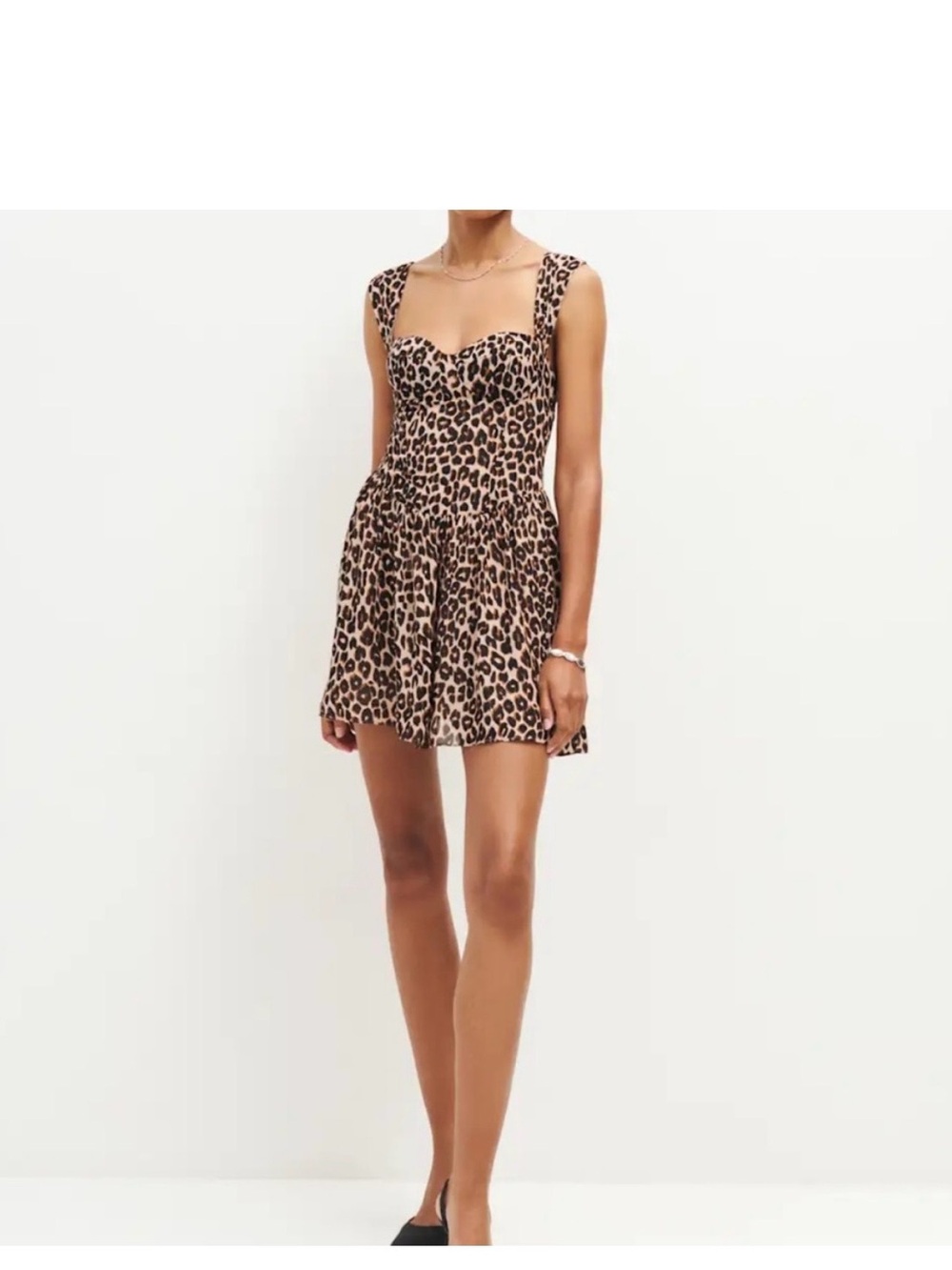 Reformation Leopard Print Mini Dress - Brown/Black